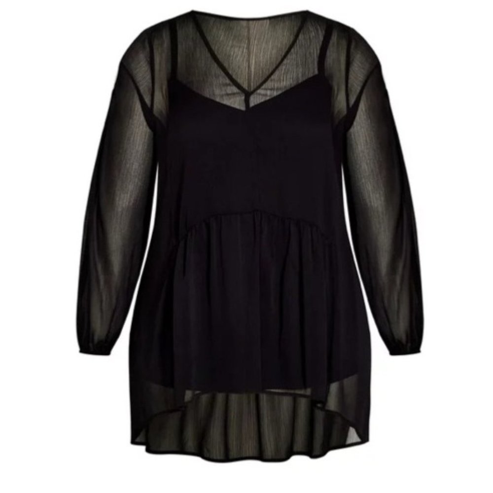 Arna York Women’s Plus Size Isla Top NWD Size 18 Black
